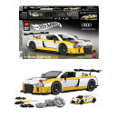 マテル ブリックショップ ホットウィール '15 アウディ R8 LMS ブロックセット 限定仕様ダイキャストカー付き 820ピース 1:16スケール 10歳から JFT18