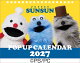 【入荷予約】ポップアップ卓上 パペットスンスン(2027年1月始まりカレンダー)