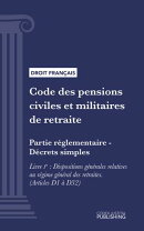 Code des pensions civiles et militaires de retraite