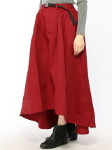 BROWNY/(L)ベルト付チノロングイレヘムスカート