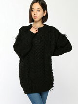 Dispark/(L)フリンジケーブルニット