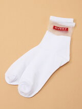 BROWNY/(L)OVERTロゴシースルーソックス