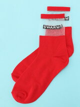 BROWNY/(L)SWARMロゴシースルーソックス