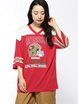 (L)別注NFLプリントビッグTシャツ