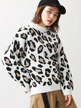 BROWNY/(L)アニマルジャガードニット