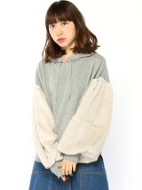 BROWNY/(L)ファースリーブパーカー