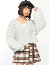 Dukkah/(L)ロービングケーブルカーディガン