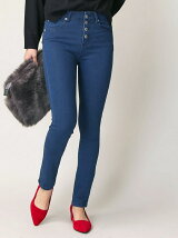 JUNIOR SWEET/(L)フライボタンハイウエストスキニー