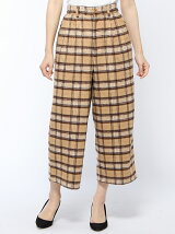 BROWNY/(L)シャギーチェッククロップドパンツ