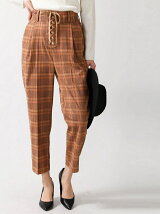 BROWNY/(L)レースアップチェックテーパードP