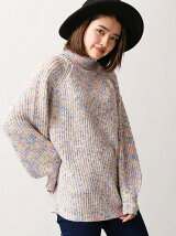 BROWNY/(L)ファンシーネップBIGセーター