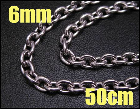 【オキシ】あずきチェーン6mm50cm/【メイン】【新商品2014年2月メイン】ネックレスシルバー925銀太め
