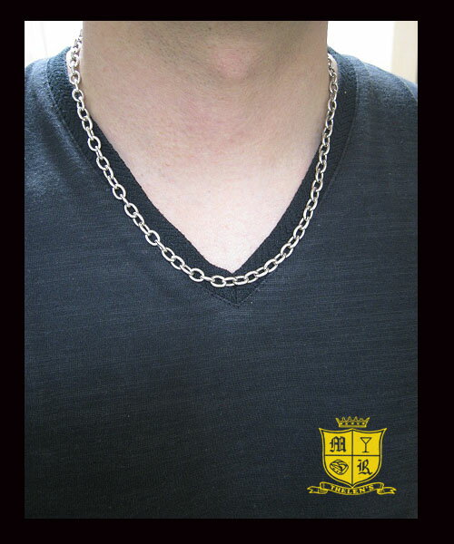 【オキシ】あずきチェーン6mm50cm/【メイン】ネックレスシルバー925銀太め(メンズ)(レディース)シルバー925シルバーチェーン送料無料!