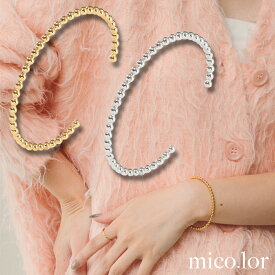 ステンレス バングル (44) ボール 選択可 銀色 金色 シルバー ゴールド レディースサイズ サージカルステンレス316L 金属アレルギー対応