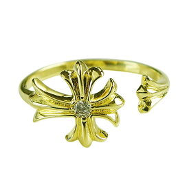 18Kゴールドコーティング クロスリング(11)CZ メイン 十字架 クロス 指輪 レディース メンズ 真鍮製 送料無料 おしゃれ 金色