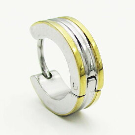 ステンレス ピアス (31)13mmライン 銀 金 片耳売り メイン サージカルステンレス 316L メンズ レディース 送料無料 ユニセックス ピアス フープ 金属アレルギー対応 プチプライス ユニセックス 男女兼用