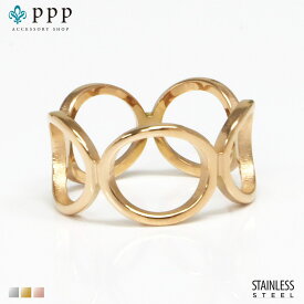 指輪 レディース ステンレス リング (101)マル ピンクゴールド 金属アレルギー対応 レディース メンズ 送料無料 サージカルステンレス 316L プチプライス コーティング アクセサリー 安い