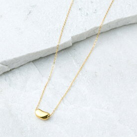 ステンレス ネックレス (101)ビーン 選択可 (銀色 金色 ピンクゴールド) ペンダント シルバー ゴールド ピンク カラー かゆくならないサージカルステンレス 316L 金属アレルギー対応 レディース メンズ 送料無料