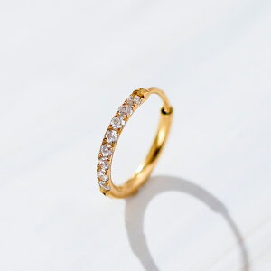 \30%OFFセール/ 片耳売り ステンレスピアス (270) CZ レディース フープピアス 小さめ つけっぱなし 選択可 銀色 金色 ジルコニア シンプル サイズ選択可 内径6mmから16mm 極細 シルバー サージ