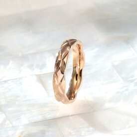 指輪 レディース ステンレス リング (343) キルティング加工 選択可 ピンキーリング 銀色 金色 サージカルステンレス316L 指輪 レディース 金属アレルギー対応 メンズ プチプライス おしゃれ シルバー ゴールド かゆくならない ピンキーリング 送料無料