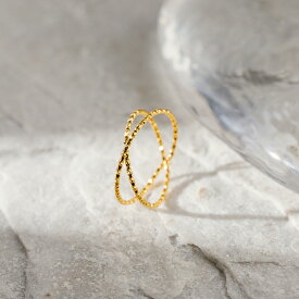 指輪 レディース ステンレス リング (109)交差 ピンキーリング 銀色 金色 ピンクゴールド 指輪 サージカルステンレス 316L 金属アレルギー対応 レディース メンズ 送料無料 プチプライス 男女兼用 かゆくならない コーティング アクセサリー