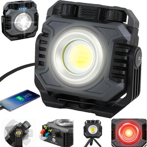 LED Ɠ COBCg 6000mAH eʃobe[ 4000LM Px d@\ ʏƖ[h USB[d iKFx iK IPX6h ̓}Olbg tbNt @\^ 