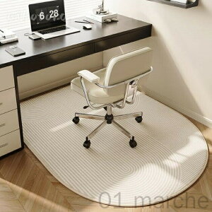 チェアマット 半円 カーペットタイプ ゲーミングチェアマット おしゃれ 北欧デザイン 大判サイズ 洗える 滑り止め キズ防止 フローリングマット 足元マット シンプル 在宅勤務 デスク用 吸