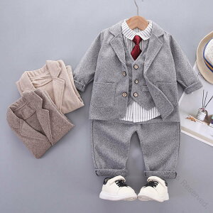 ベビー スーツ フォーマル 男の子 男の子スーツ 紳士服 キッズ フォーマルスーツ 春秋 冬 ジャケット シャツ ベスト ネクタイ ズボン セットアップ服 上下セット おしゃれ 七五三 結婚式 発