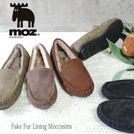 【秋冬定番商品】【モコモコ】moz ライニングファーモカシンシューズ／モズ（moz）