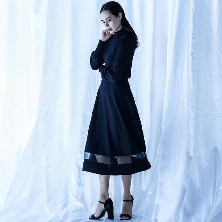 楽天市場】バックパールハイネックニット／ビアッジョブルー（Viaggio  