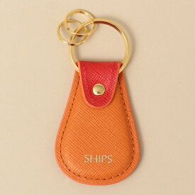 【WEB限定】SHIPS: 【SAFFIANO LEATHER】 2トーン キーホルダー／シップス（SHIPS）