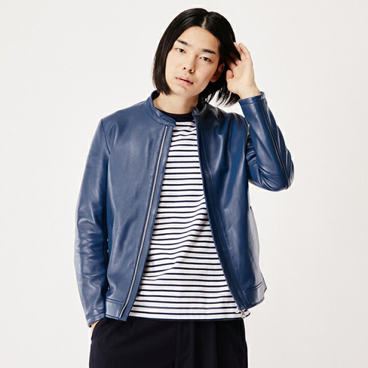 楽天市場】[WEB限定]シープナッパシングルライダースジャケット 
