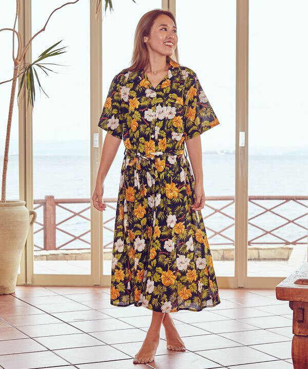 楽天市場 Kahiko ラウナアロハシャツワンピース チャイハネ Cayhane 丸井 マルイ 楽天市場店