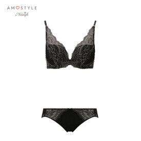 シグネチャーレース AMOSTYLEホープブラ 1241 ブラ＆ショーツセット E、Fカップ／アモスタイル バイ トリンプ（AMOSTYLE by Triumph）