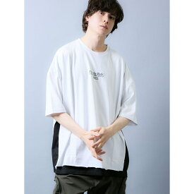 セマンティックデザイン 切替レイヤード クルーネック半袖BIGTシャツ／セマンティックデザイン（semantic design）