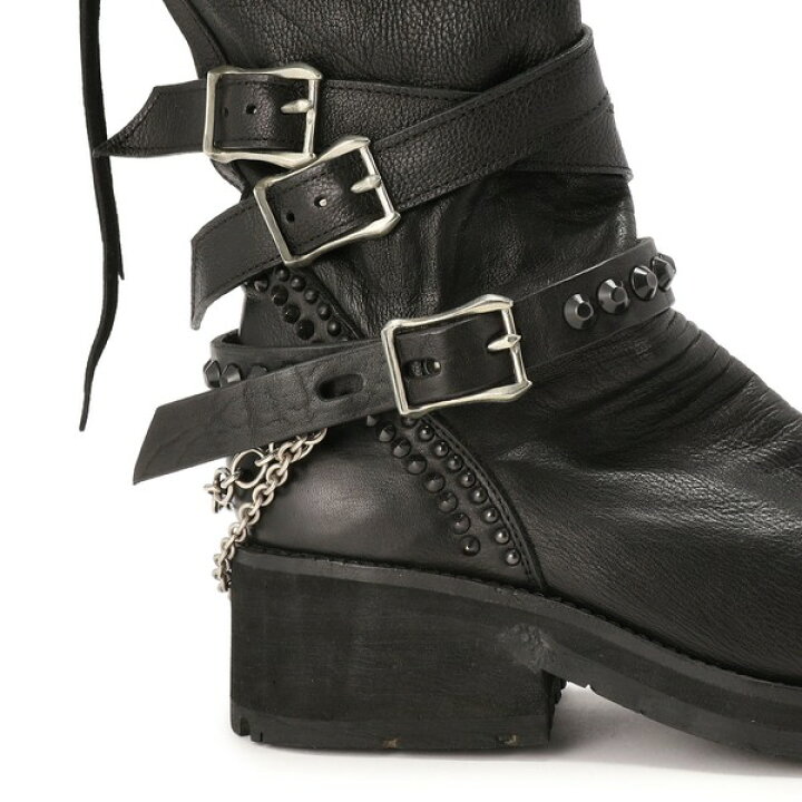 ジェットブーツ kmrii ブーツ ケムリ Crush Short Boots クラッシュ ショート ブーツ レザー スタッズ メンズ レディース OFFICIAL ONLINE STORE