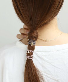 コインとビジューのヘアゴム[2本セット]／アネモネ（ANEMONE）