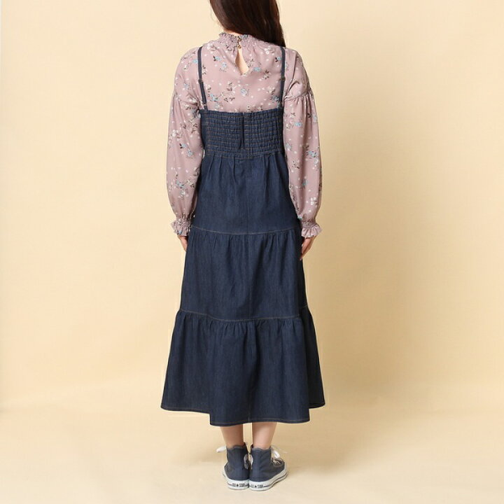 楽天市場】デニムマキシジャンパースカート（Indigo）／ローズティアラ  