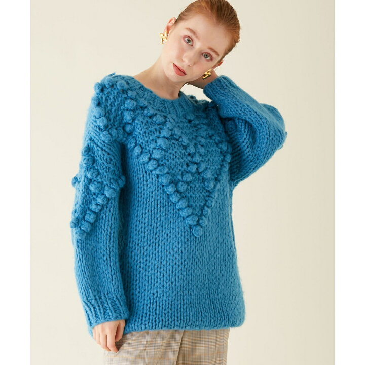 楽天市場】【OSKER】ポップコーンケーブルオーバーサイズニット  