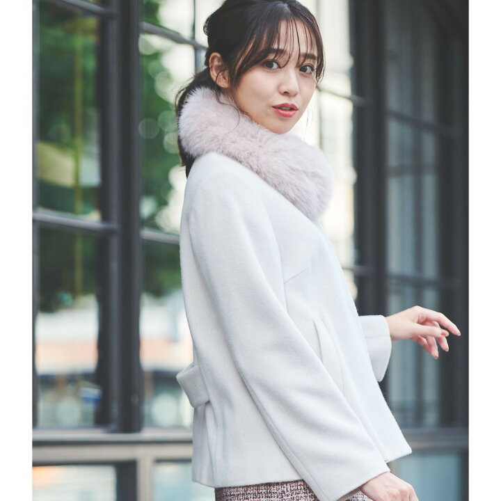 楽天市場】ファー衿付きショートコート／レッセパッセ（LAISSE PASSE 