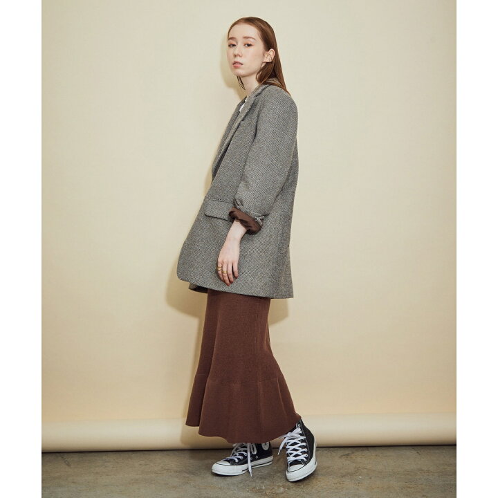 楽天市場】【セットアップ】ラッフルスリーブニットワンピース  