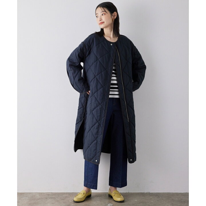 SALON アダムエロペネイビー ロングコート