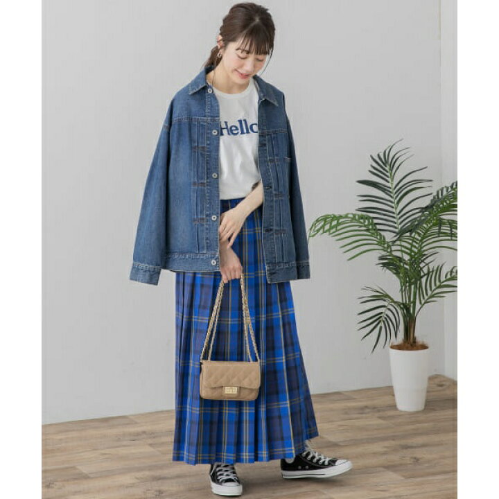 チェックプリーツイージースカート/アーバンリサーチ サニーレーベル(URBAN RESEARCH SonnyLabel) 丸井(マルイ) Z6358 サニーレーベル アーバンリサーチ◆プリーツロングスカート ブラック