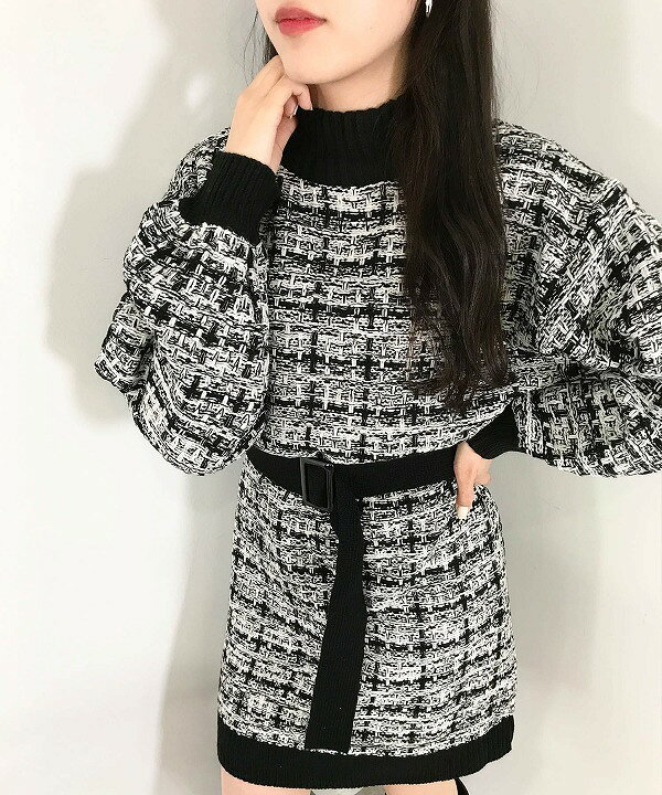 楽天市場 ツイードニットワンピース イング Ingni 丸井 マルイ 楽天市場店