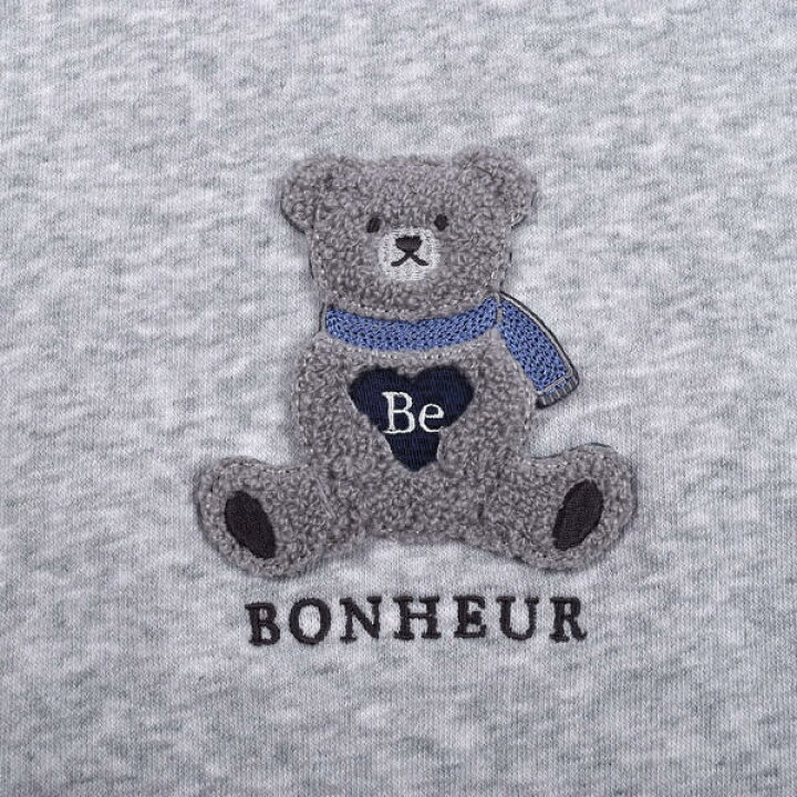 楽天市場 サガラ刺繍 クマ ワッペン ドロップ ショルダー 長袖 トレーナー ８０ １５０ｃｍ ベベ Bebe 丸井 マルイ 楽天市場店