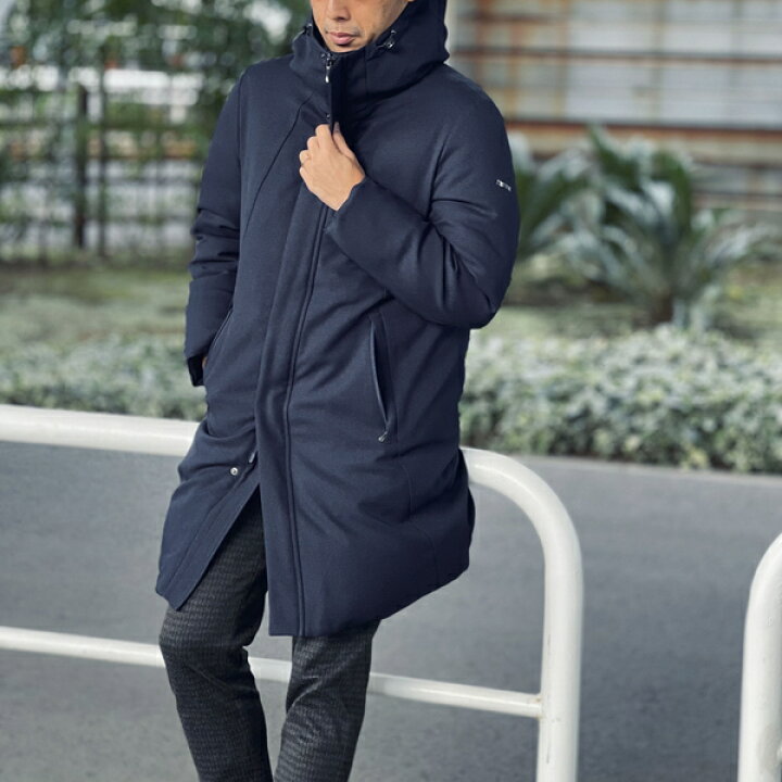 楽天市場】【河田フェザー】ストレッチ 撥水 ダウン コート 