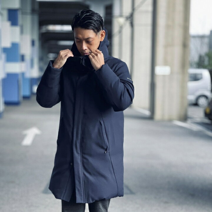 楽天市場】【河田フェザー】ストレッチ 撥水 ダウン コート 