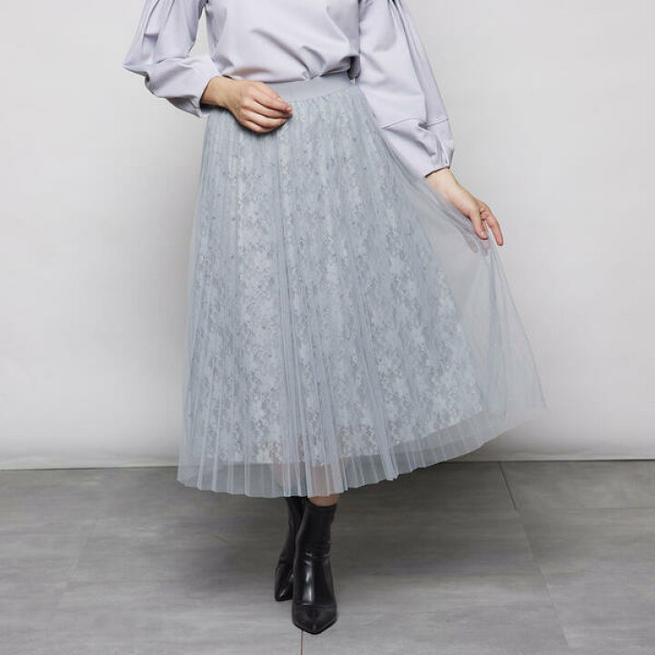 楽天市場 パールレースチュールスカート 手洗い可能 クイーンズコート Queens Court 丸井 マルイ 楽天市場店