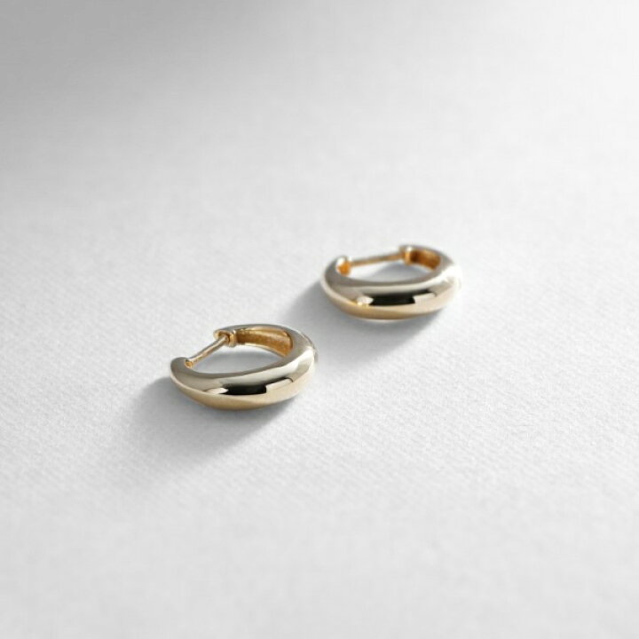 楽天市場】K10月甲中折れ フープピアス／ココシュニック（COCOSHNIK 