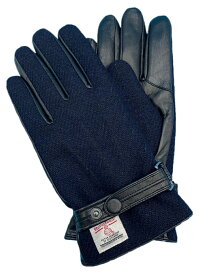 ハリスツィード Harris Tweed x 羊革手袋　メンズ 革ベルト スマホ対応／ウィングス（Wing-s）
